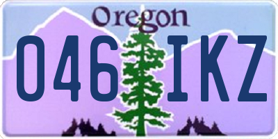 OR license plate 046IKZ