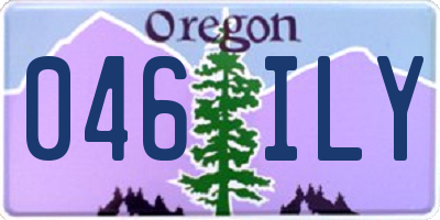 OR license plate 046ILY