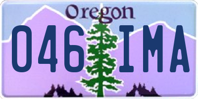 OR license plate 046IMA