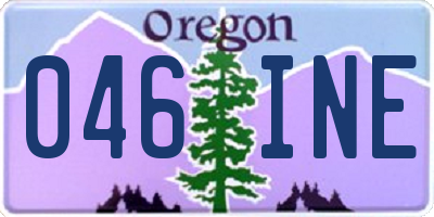 OR license plate 046INE