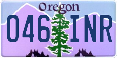 OR license plate 046INR