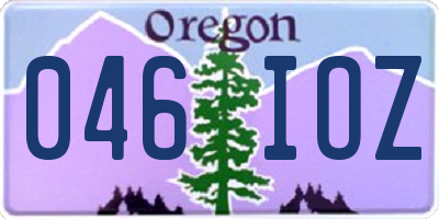 OR license plate 046IOZ