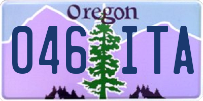 OR license plate 046ITA