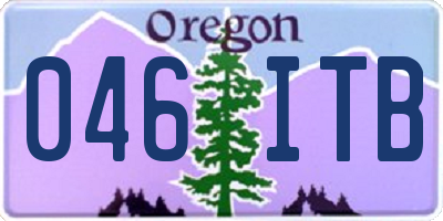 OR license plate 046ITB