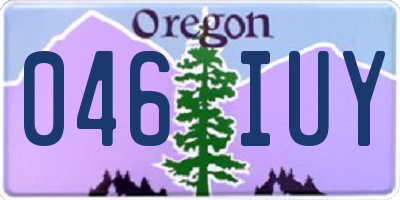 OR license plate 046IUY