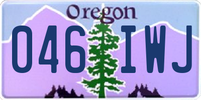 OR license plate 046IWJ