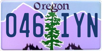 OR license plate 046IYN
