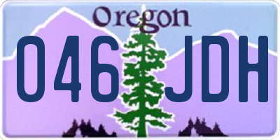 OR license plate 046JDH