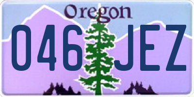 OR license plate 046JEZ