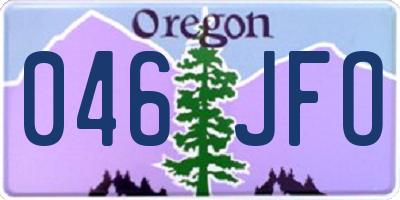 OR license plate 046JFO