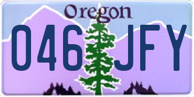 OR license plate 046JFY