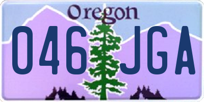 OR license plate 046JGA