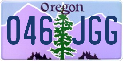 OR license plate 046JGG