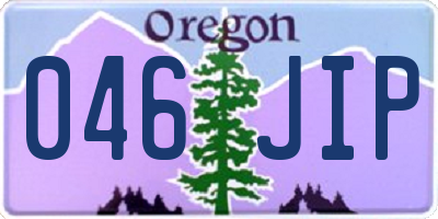 OR license plate 046JIP
