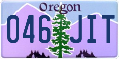 OR license plate 046JIT