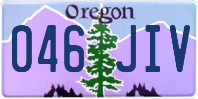 OR license plate 046JIV