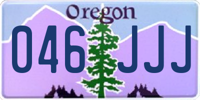 OR license plate 046JJJ