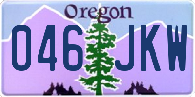 OR license plate 046JKW
