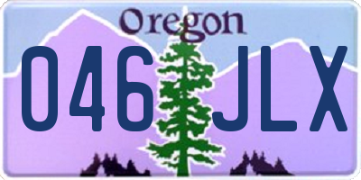 OR license plate 046JLX