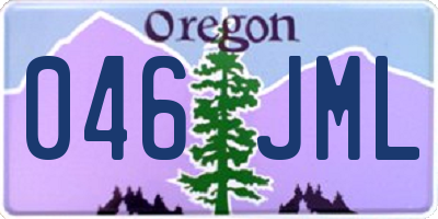 OR license plate 046JML