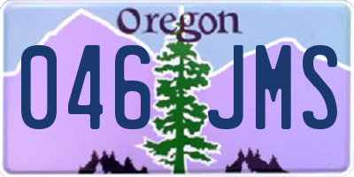 OR license plate 046JMS