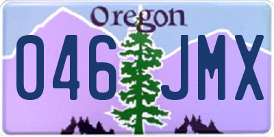 OR license plate 046JMX