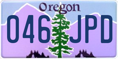 OR license plate 046JPD