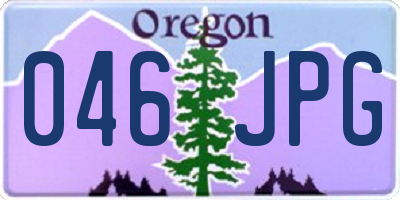 OR license plate 046JPG