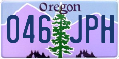 OR license plate 046JPH