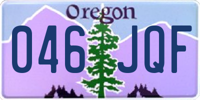 OR license plate 046JQF