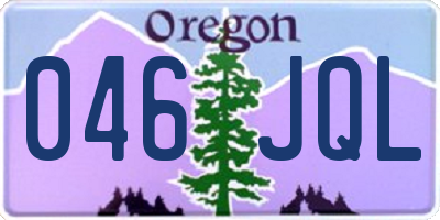 OR license plate 046JQL