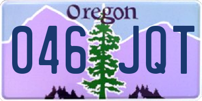 OR license plate 046JQT