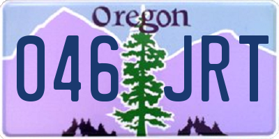 OR license plate 046JRT
