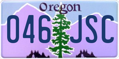 OR license plate 046JSC