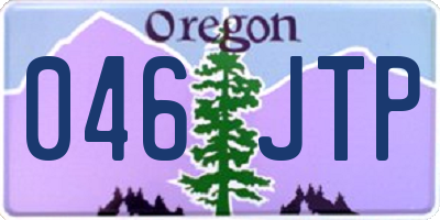 OR license plate 046JTP