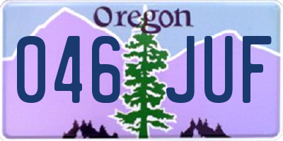 OR license plate 046JUF