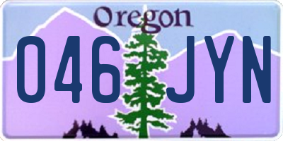 OR license plate 046JYN