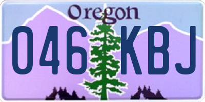 OR license plate 046KBJ
