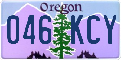 OR license plate 046KCY