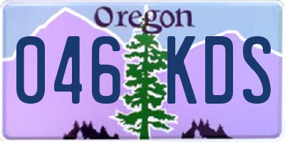 OR license plate 046KDS