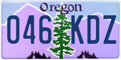 OR license plate 046KDZ