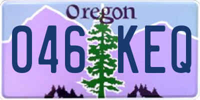 OR license plate 046KEQ