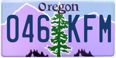 OR license plate 046KFM