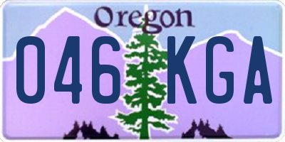 OR license plate 046KGA