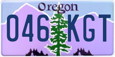 OR license plate 046KGT