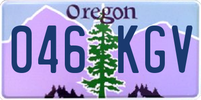 OR license plate 046KGV
