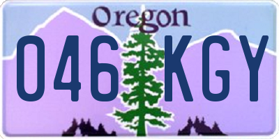 OR license plate 046KGY