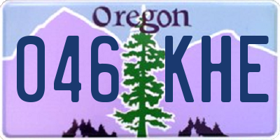 OR license plate 046KHE