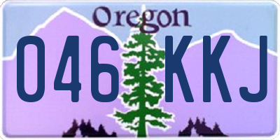 OR license plate 046KKJ
