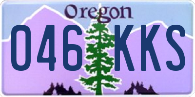 OR license plate 046KKS